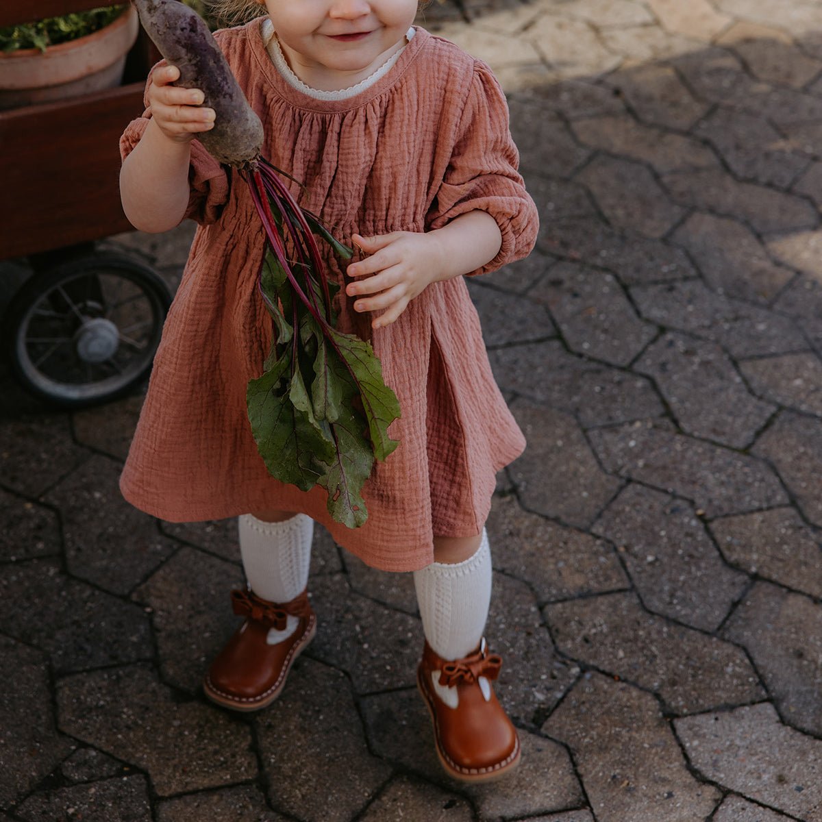 Halbschuh T-Bar Bow - aus Chrom freiem Premium Leder von petit nord kaufen - Kleidung, Babykleidung & mehr