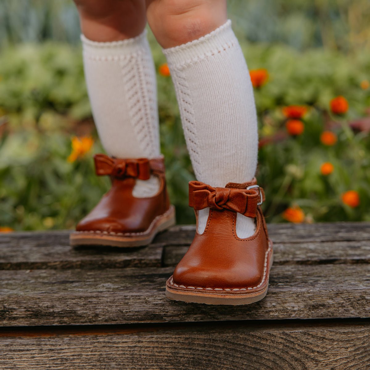 Halbschuh T-Bar Bow - aus Chrom freiem Premium Leder von petit nord kaufen - Kleidung, Babykleidung & mehr