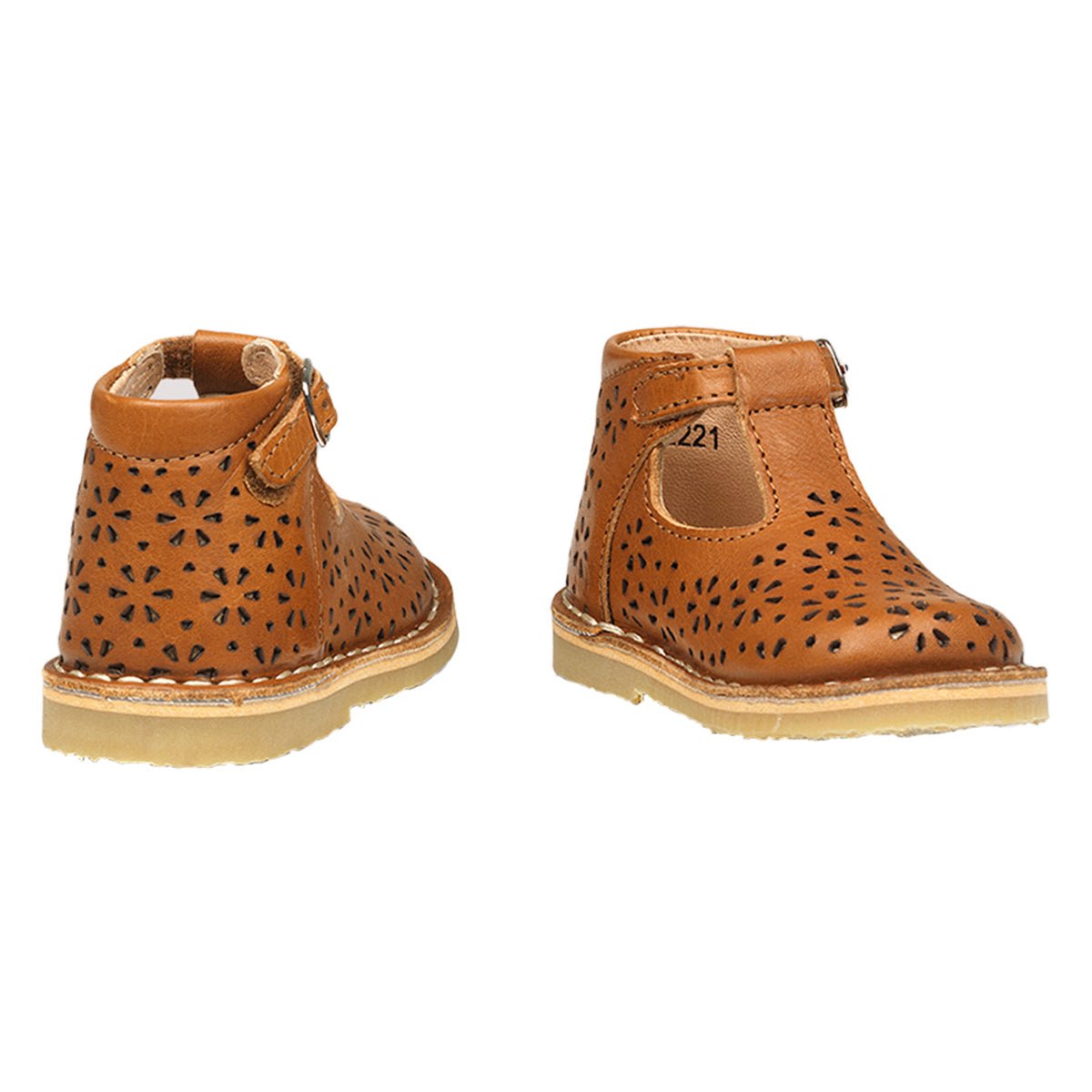 Halbschuh T-Bar Flower - aus Chrom freiem Premium Leder von petit nord kaufen - Kleidung, Babykleidung & mehr