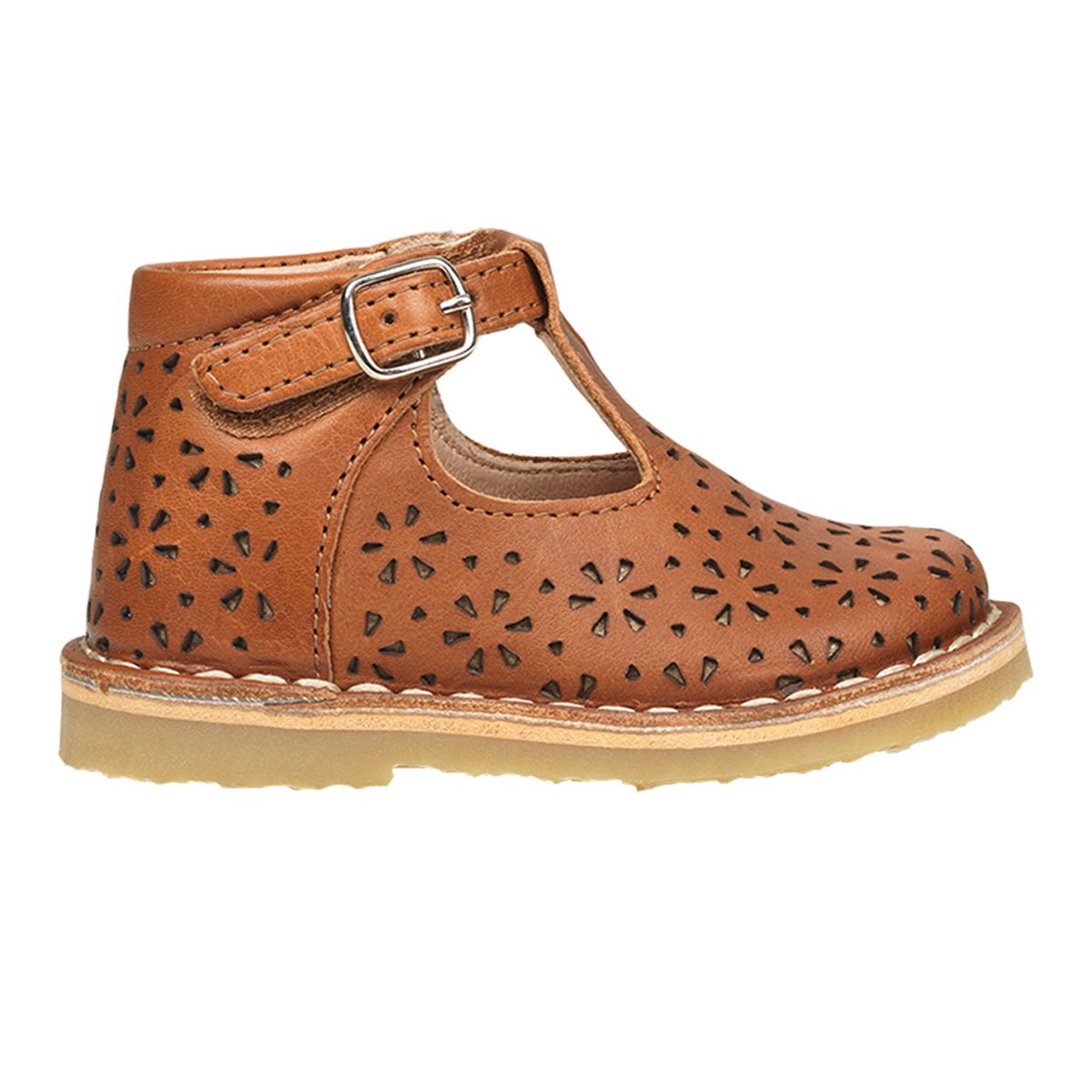 Halbschuh T-Bar Flower - aus Chrom freiem Premium Leder von petit nord kaufen - Kleidung, Babykleidung & mehr