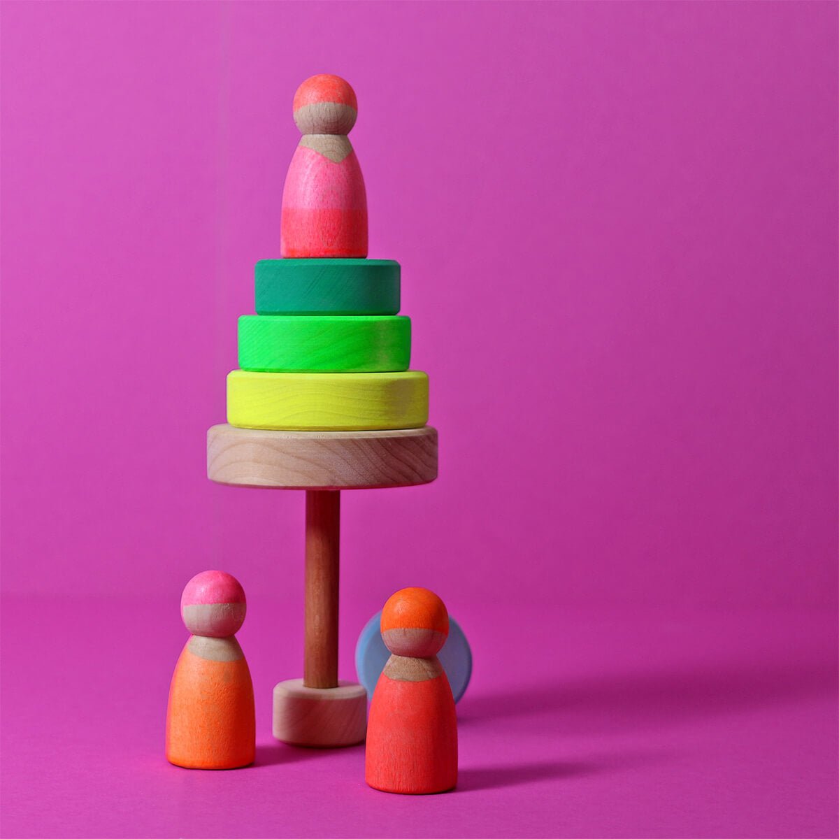Kleiner Scheibenturm Neon aus Holz von Grimm´s kaufen - Spielzeug, Geschenke, Babykleidung & mehr