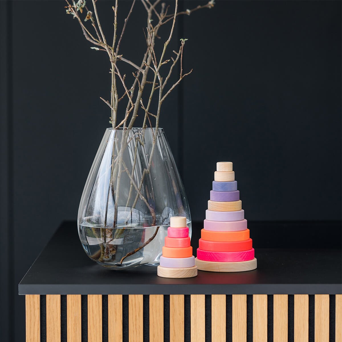 Kleiner Scheibenturm Neon aus Holz von Grimm´s kaufen - Spielzeug, Geschenke, Babykleidung & mehr