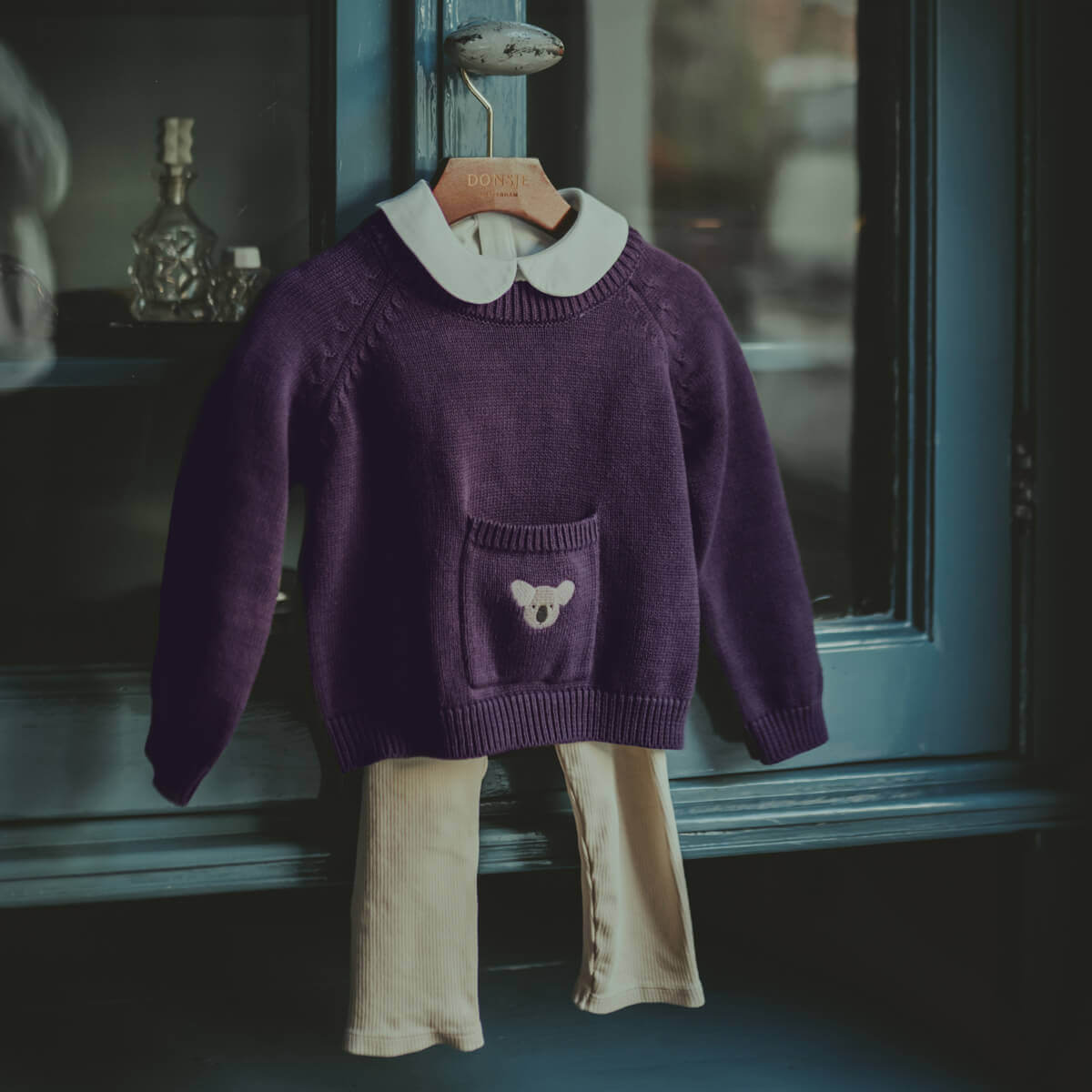 Loeke Sweater - Strickpullover mit Tasche aus 100% Baumwolle von Donsje kaufen - Kleidung, Babykleidung & mehr