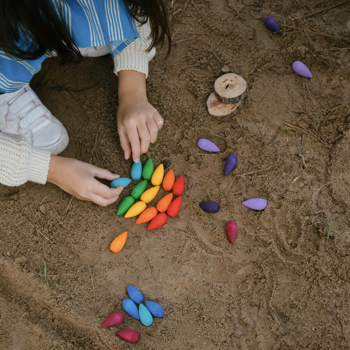 Mandala Rainbow Snowflakes Holzfiguren von Grapat kaufen - Spielzeug, Babykleidung & mehr