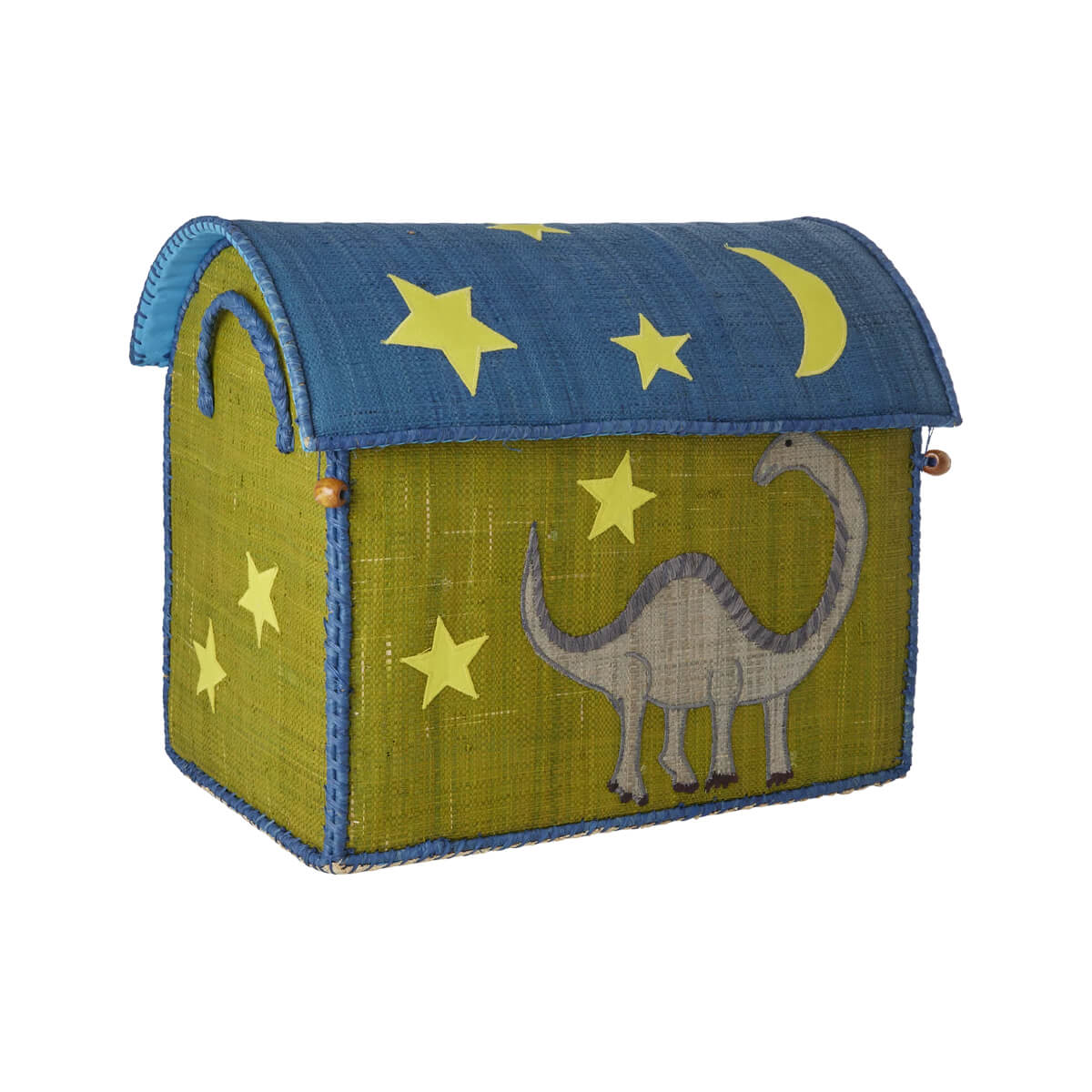 Medium Dino Raffia Toy Basket Dinosaur Print - Aufbewahrungskorb von Rice kaufen - Spielzeug, Kinderzimmer, Babykleidung & mehr