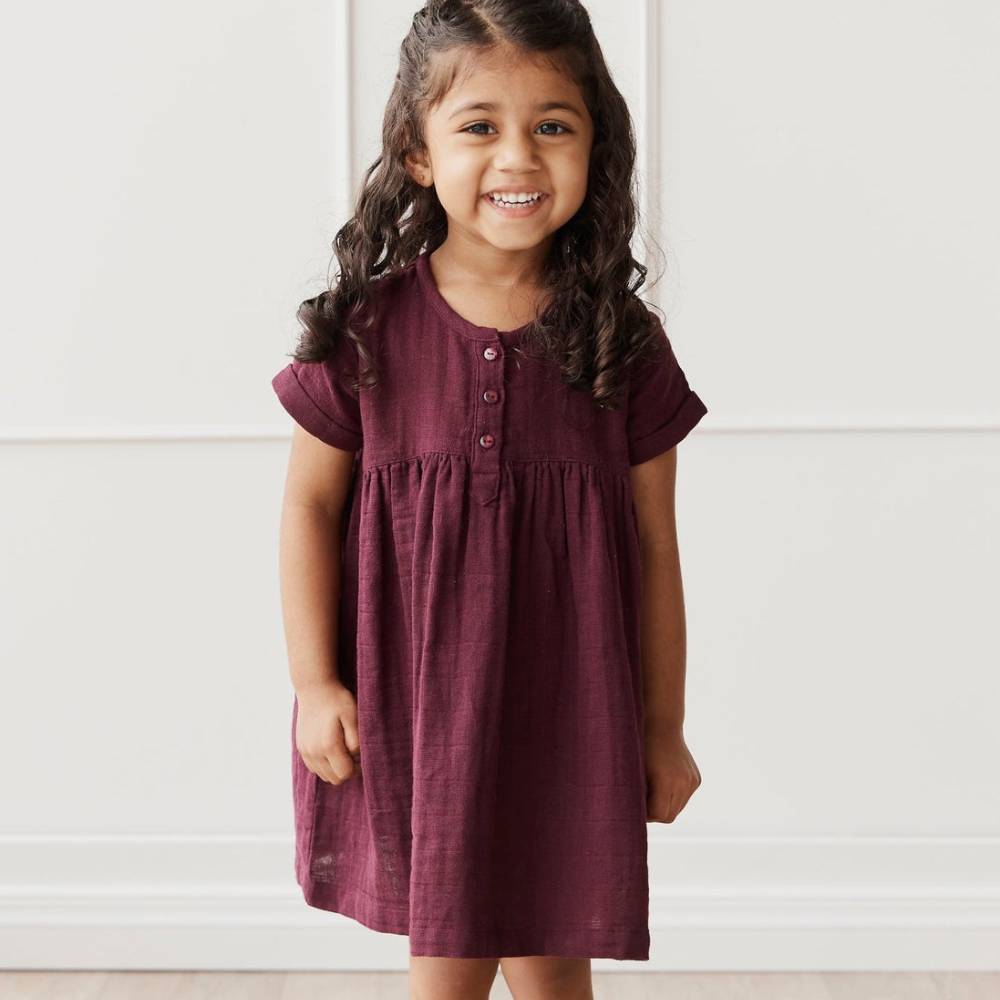 Musselin Kleid aus Bio-Baumwolle von Jamie Kay kaufen - Kleidung, Babykleidung & mehr