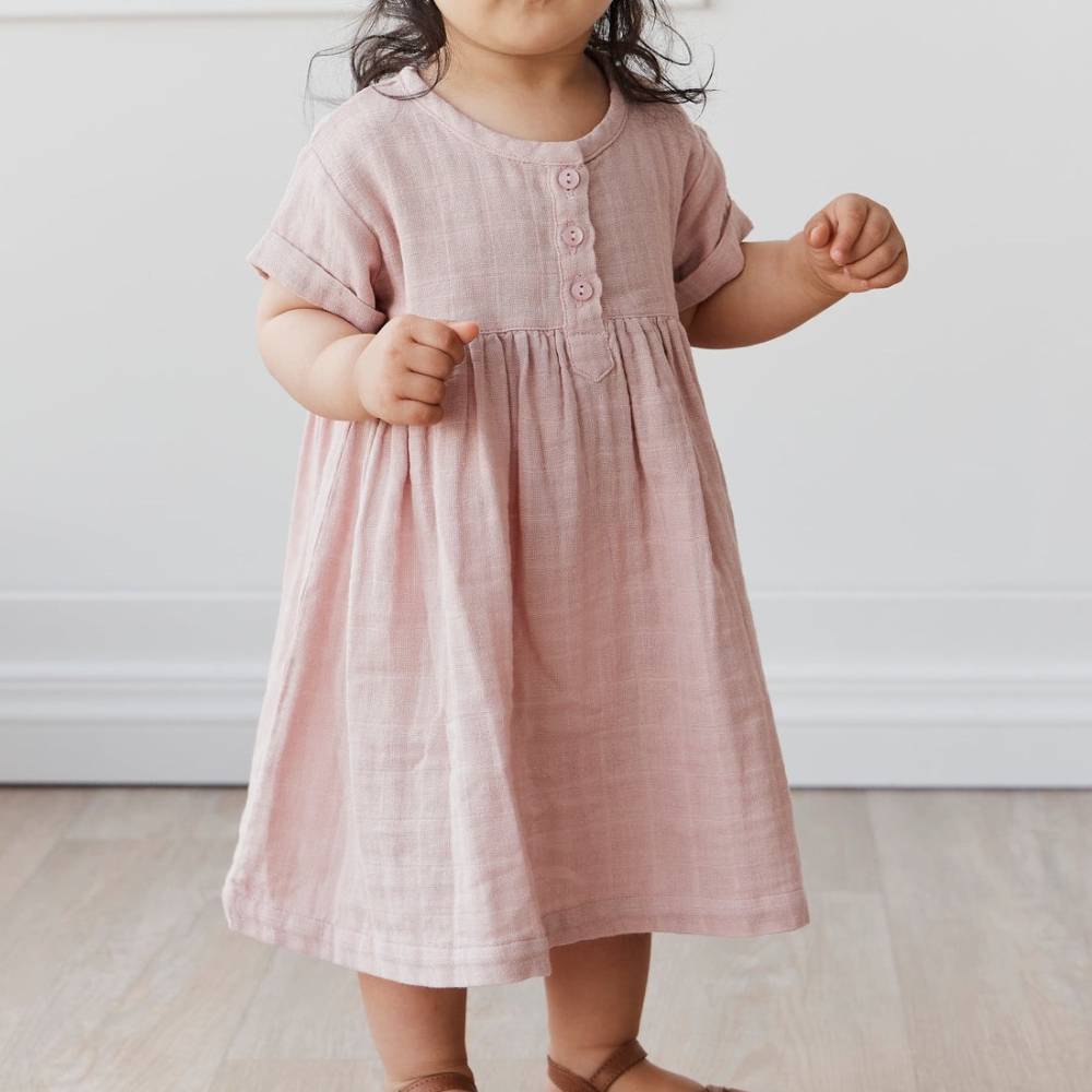Musselin Kleid aus Bio-Baumwolle von Jamie Kay kaufen - Kleidung, Babykleidung & mehr