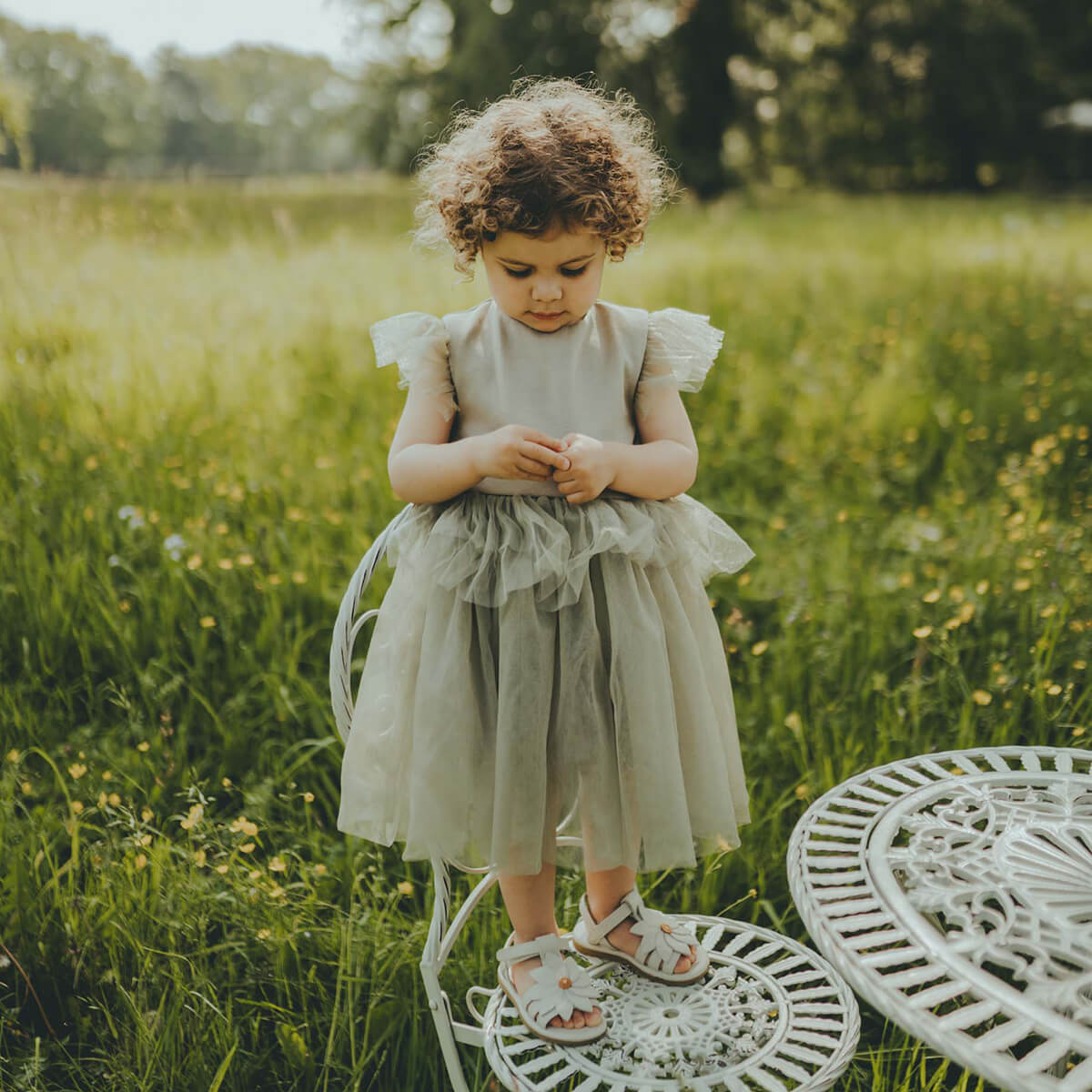 Nena Dress - Kleid mit Tüllrück und Rüschen von Donsje kaufen - , Babykleidung & mehr