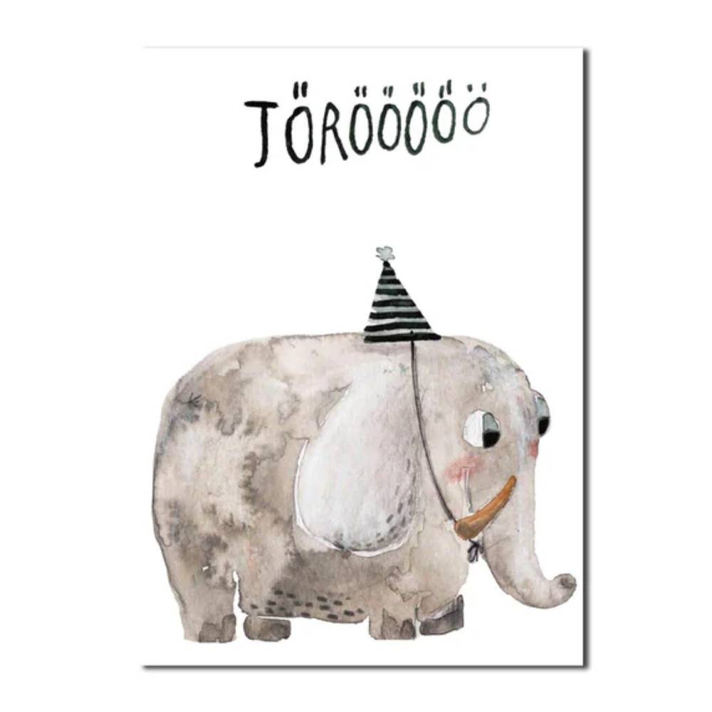 Postkarte Elefant DIN A6 von Halfbird kaufen - Spielzeug, Alltagshelfer, Geschenke, Kinderzimmer, Babykleidung & mehr