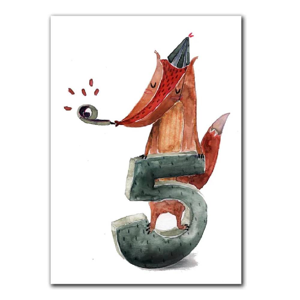 Postkarte Zahl DIN A6 von Grech & Co kaufen - Spielzeug, Alltagshelfer, Geschenke, Kinderzimmer, Babykleidung & mehr