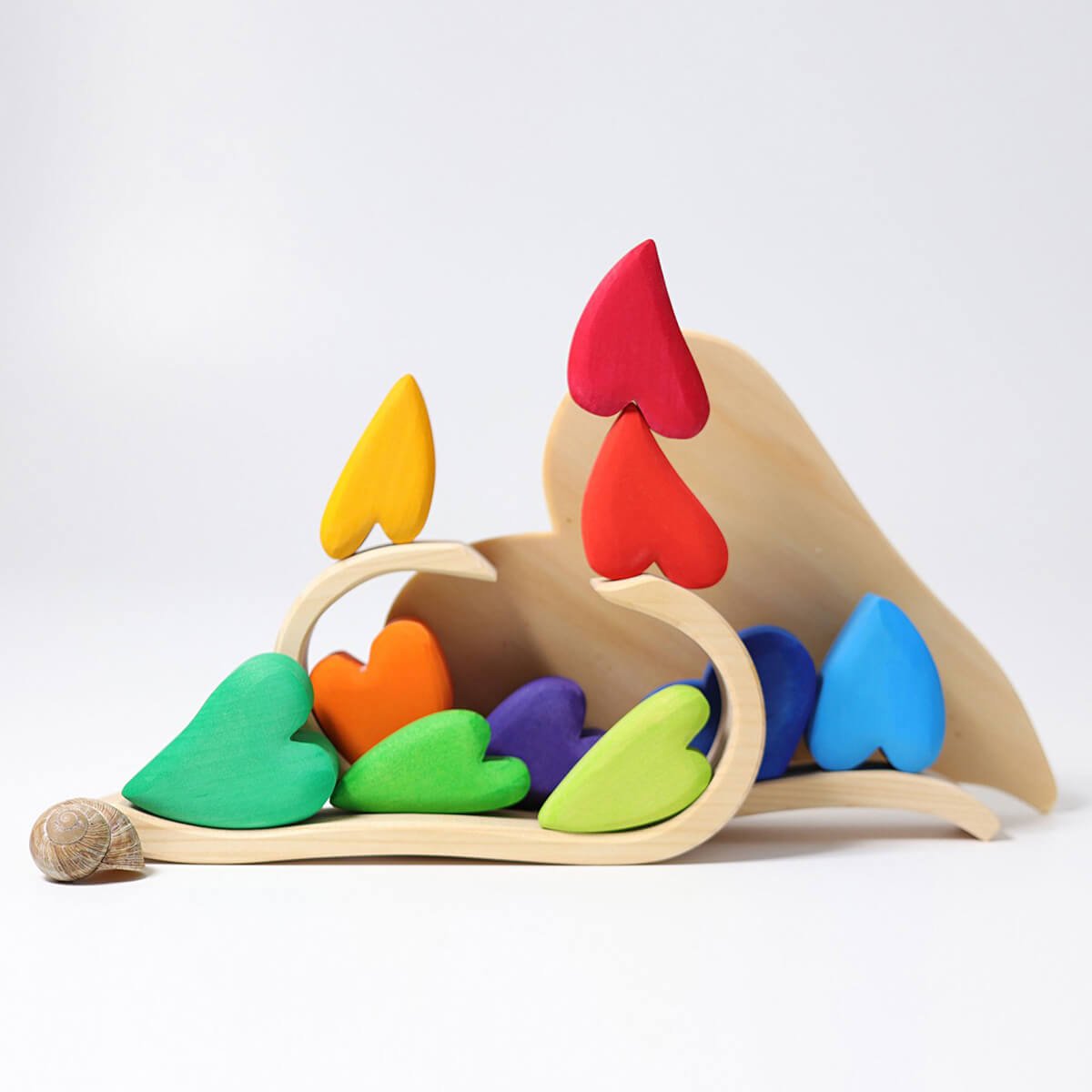 Regenbogen Herzen aus 100% FSC Holz von Grimm´s kaufen - Spielzeug, Geschenke, Babykleidung & mehr