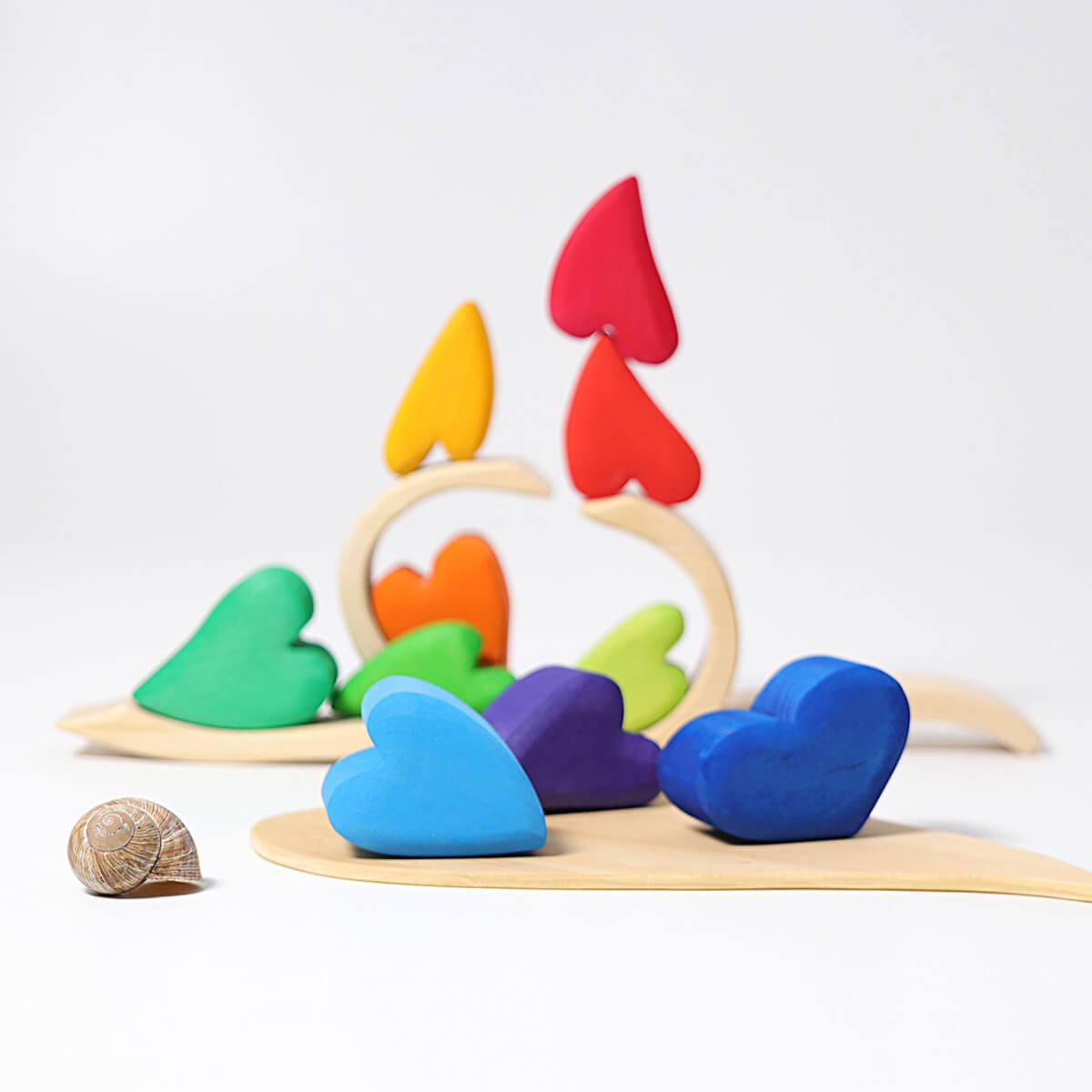 Regenbogen Herzen aus 100% FSC Holz von Grimm´s kaufen - Spielzeug, Geschenke, Babykleidung & mehr