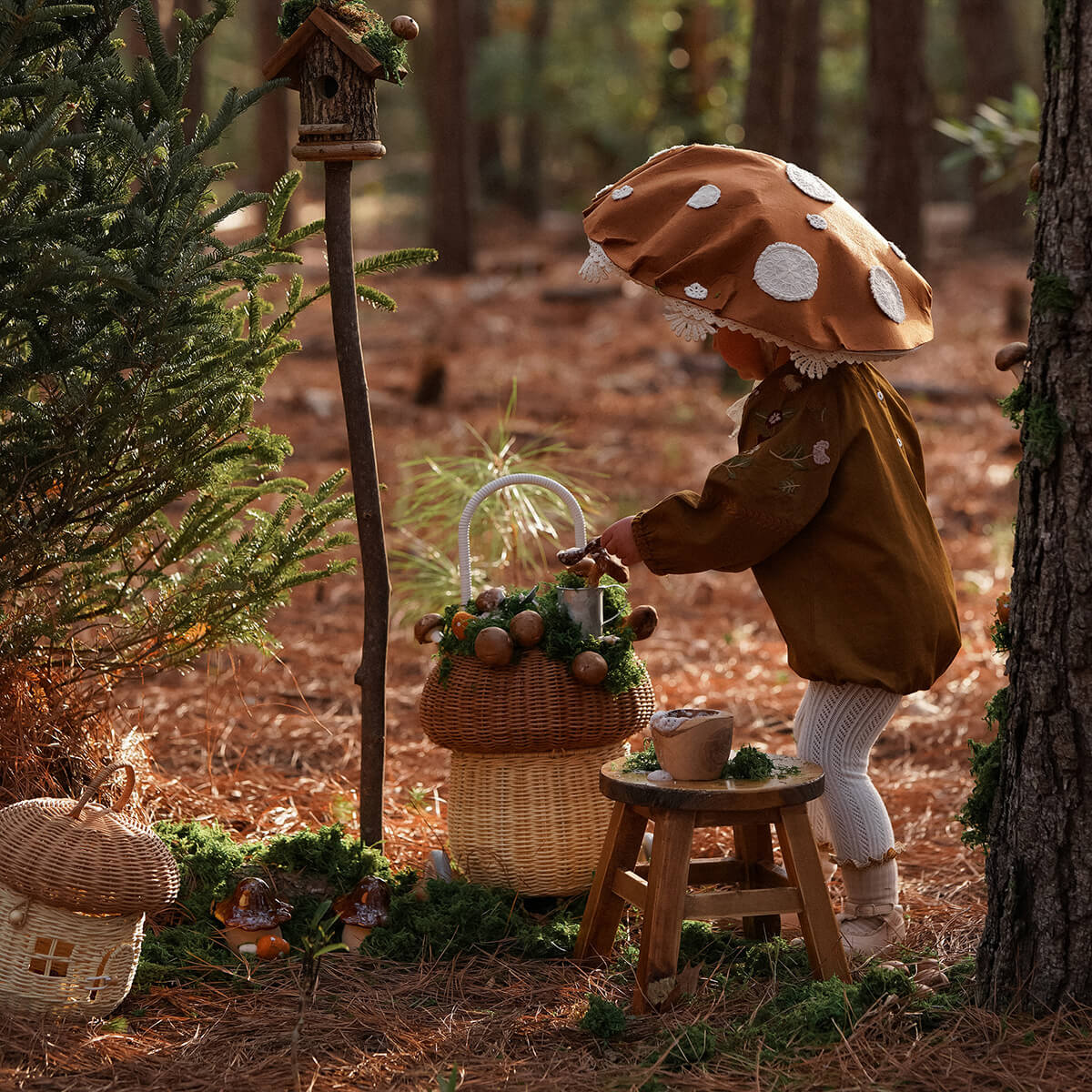 Rollkorb Mushroom Luggy aus Rattan von Olli Ella kaufen - Kleidung, Spielzeug, Alltagshelfer, Geschenke, Babykleidung & mehr