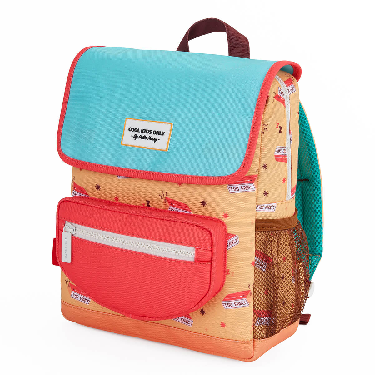 Rucksack Eckig mit Klappe - Gemustert aus 100% recyceltem Polyester von Hello Hossy kaufen - Kleidung, Alltagshelfer, Babykleidung & mehr