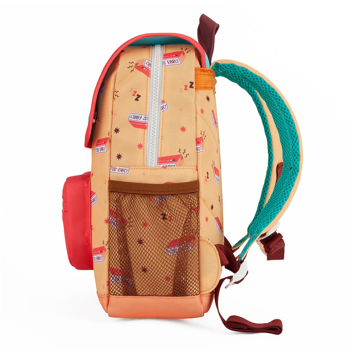 Rucksack Eckig mit Klappe - Gemustert aus 100% recyceltem Polyester von Hello Hossy kaufen - Kleidung, Alltagshelfer, Babykleidung & mehr