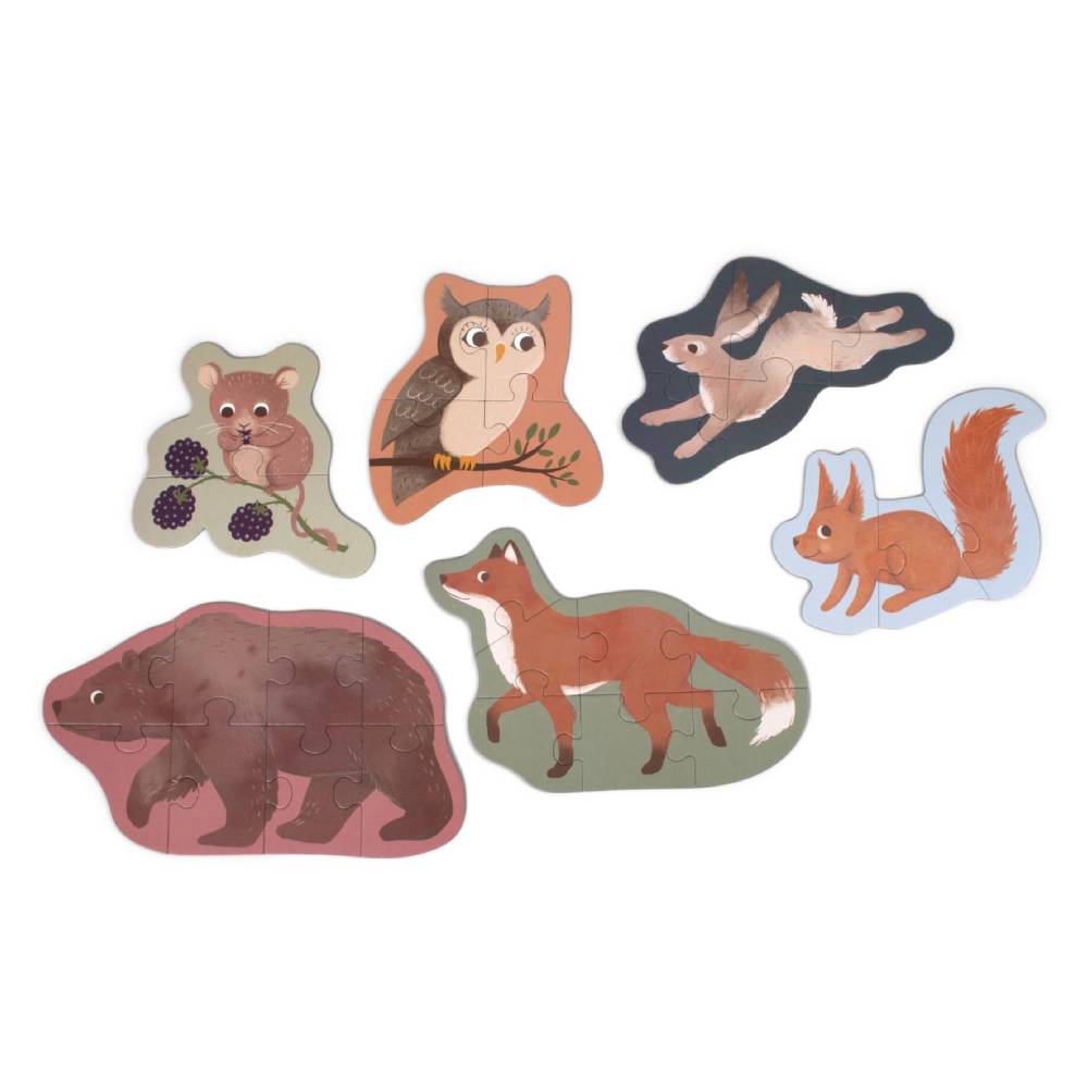 Set mit 7 Tierpuzzle Puzzle aus Pappe ab 3 Jahren von Filibabba kaufen - Spielzeug, Geschenke, Babykleidung & mehr