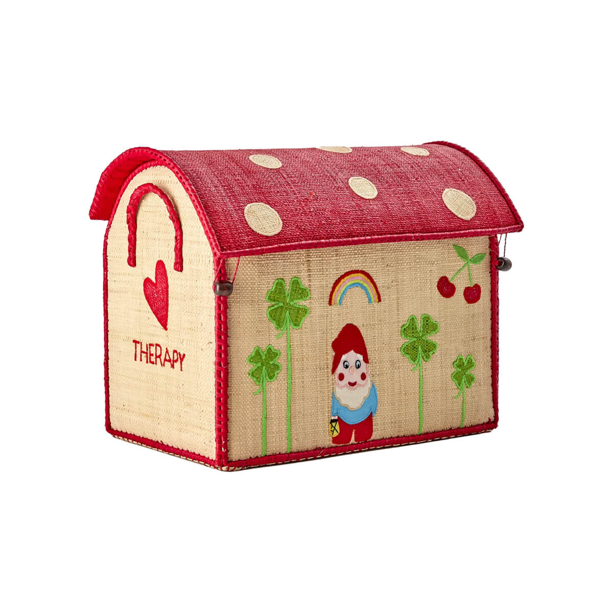 Small Gnome Raffia Toy Basket Love Theme Print - Aufbewahrungskorb von Rice kaufen - Spielzeug, Kinderzimmer, Babykleidung & mehr