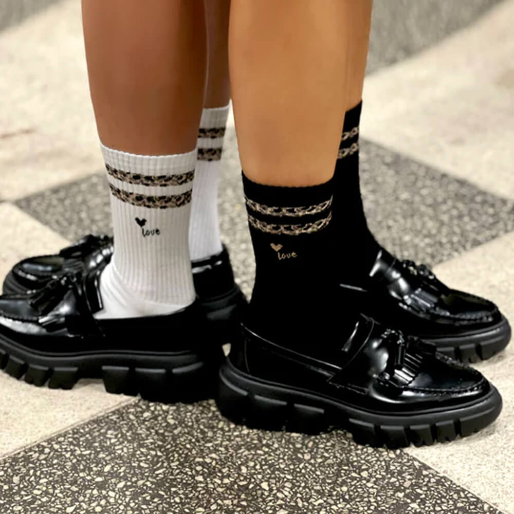 Socken LEO LOVE aus Bio-Baumwolle von Loones kaufen - Mama, Kleidung, Geschenke, Babykleidung & mehr