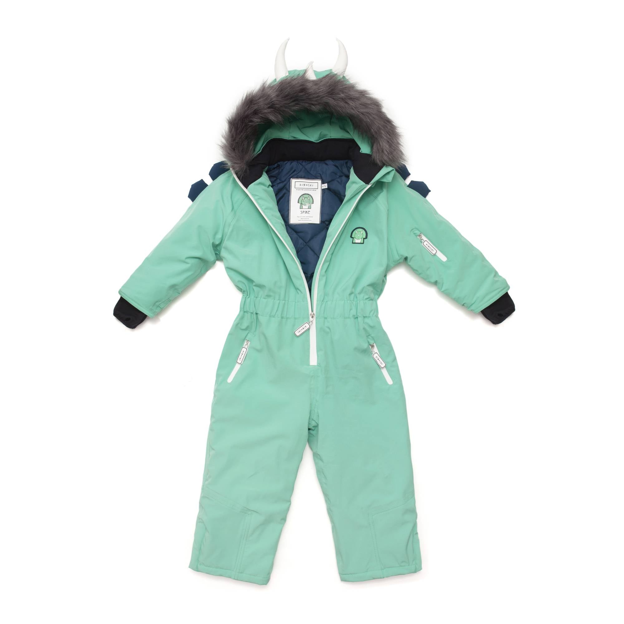 Spike the Dinosaur - Nachhaltiger Kinder Schneeanzug aus recycelten Flaschen von Dinoski kaufen - Kleidung, Alltagshelfer, Babykleidung & mehr