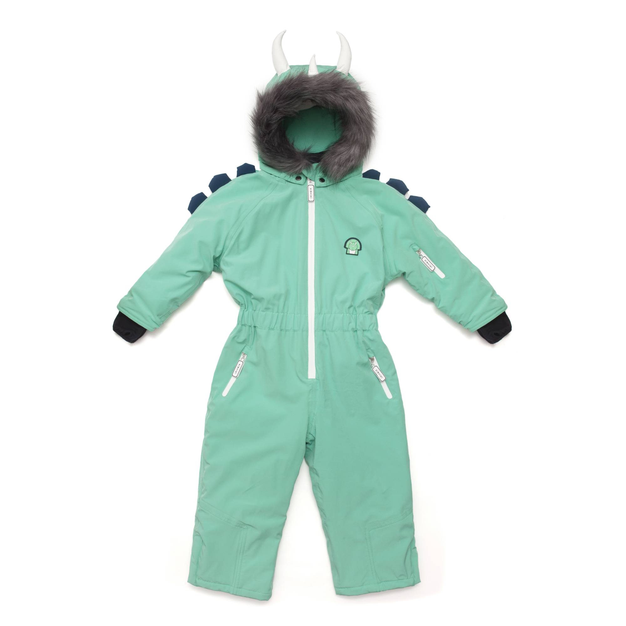 Spike the Dinosaur - Nachhaltiger Kinder Schneeanzug aus recycelten Flaschen von Dinoski kaufen - Kleidung, Alltagshelfer, Babykleidung & mehr