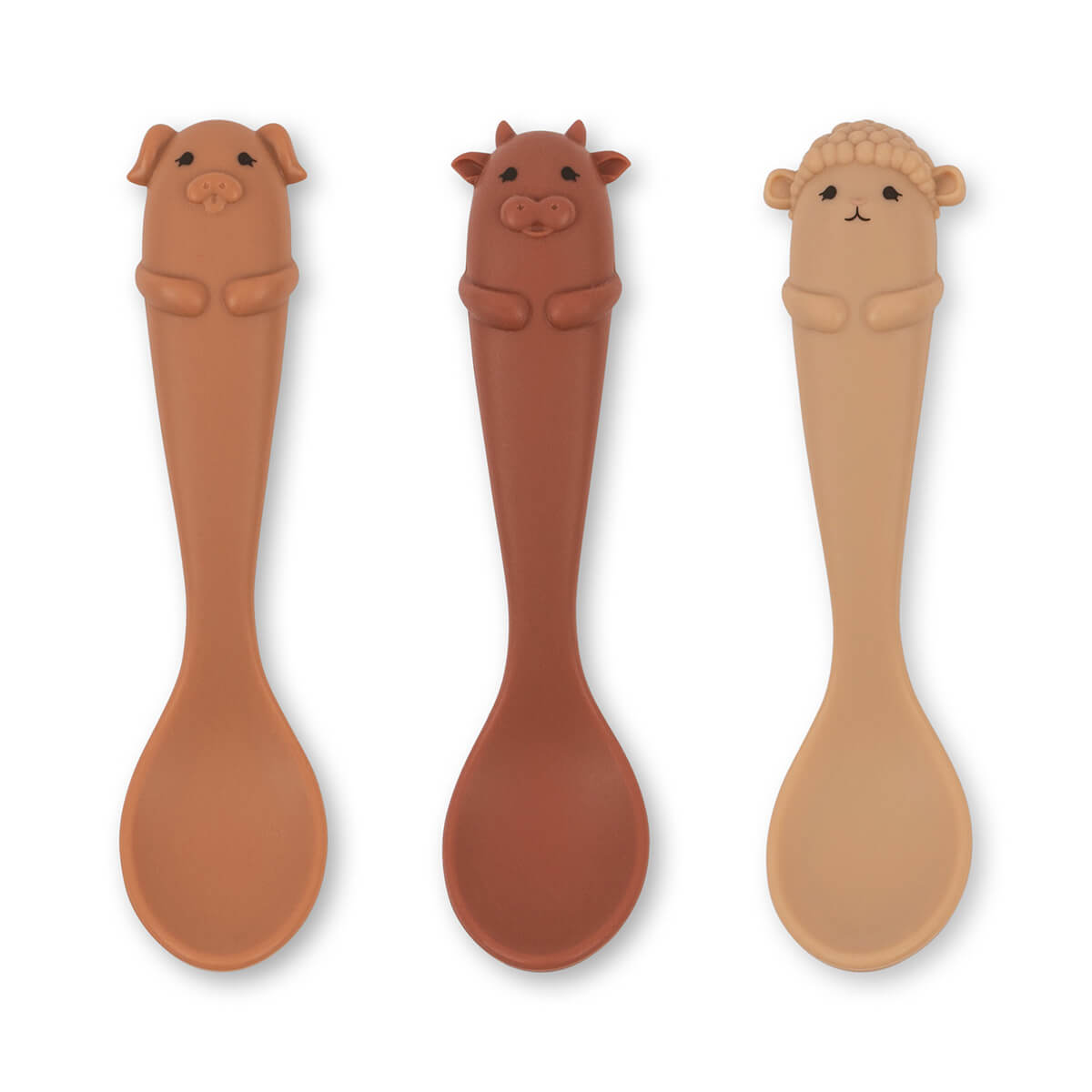 Spoon - Baby Löffel 3er Set Farm aus Silikon von Konges Slojd kaufen - Alltagshelfer, Babykleidung & mehr
