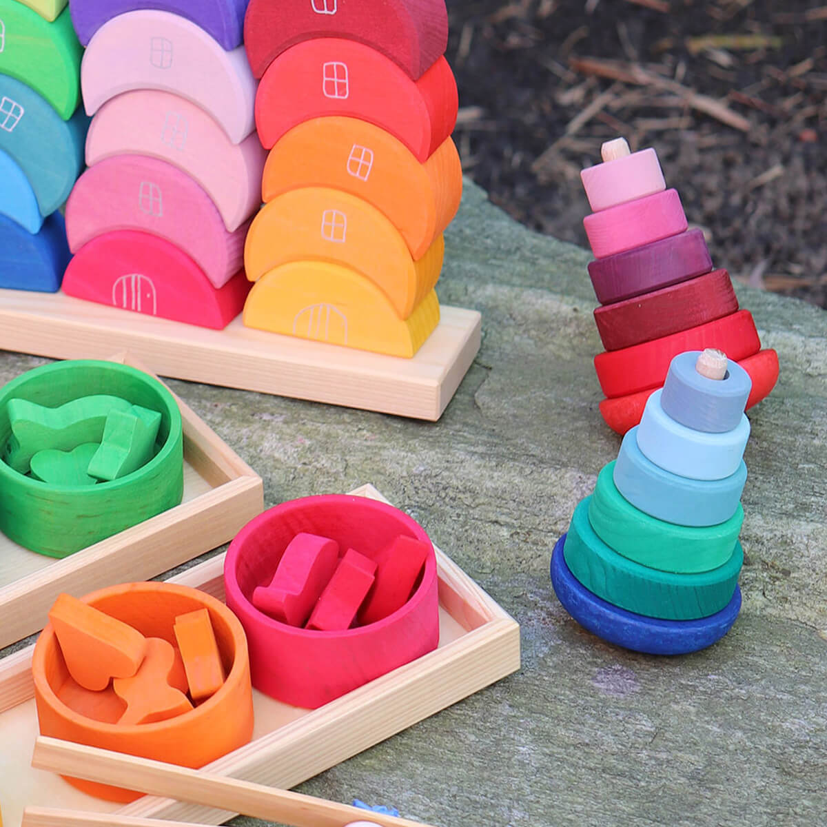 Stehauf Scheibentürmchen aus Holz von Grimm´s kaufen - Spielzeug, Geschenke, Babykleidung & mehr