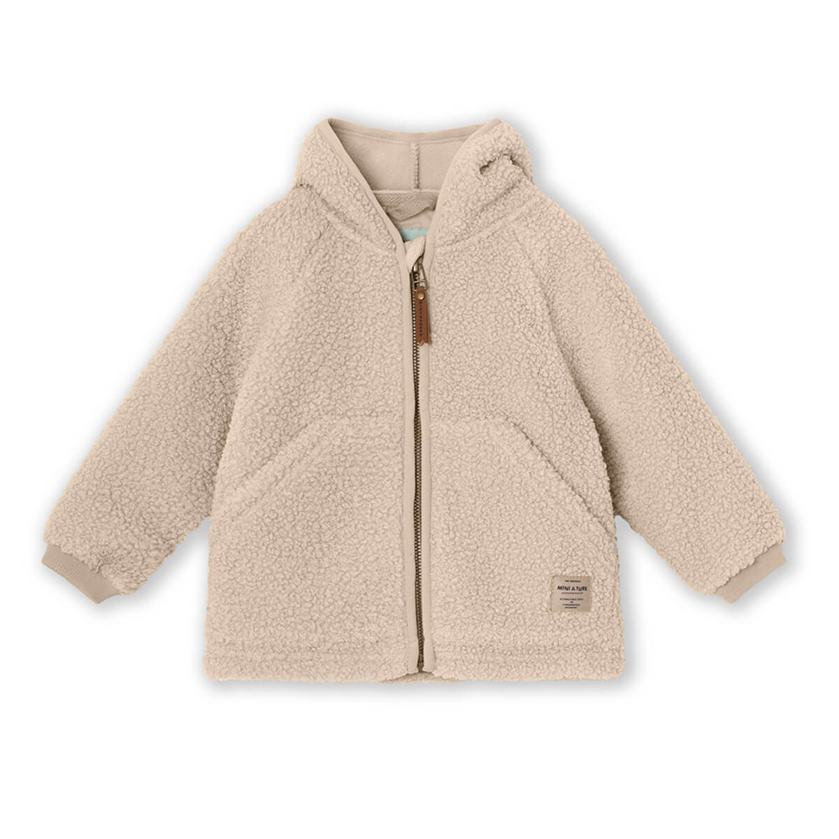 Teddyfleece Jacke mit Kapuze aus 100% recyceltem Polyester - Modell: Liff von Mini A Ture kaufen - Kleidung, Babykleidung & mehr