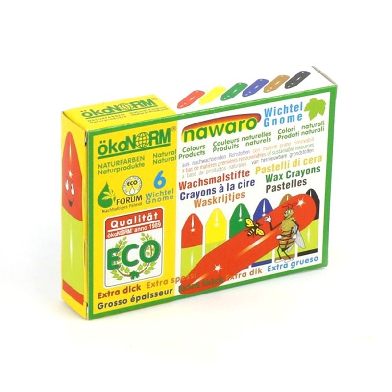 Wachsmalkreide Wichtel/Gnome 6 Farben von ökoNorm kaufen - Spielzeug, Alltagshelfer, Geschenke, Babykleidung & mehr