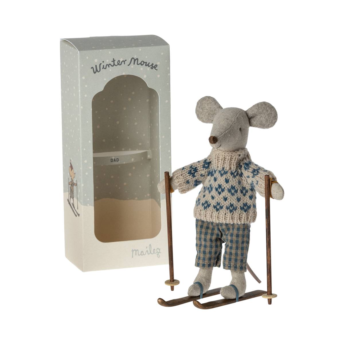 Wintermaus mit Ski - Elternmaus von Maileg kaufen - Spielzeug, Geschenke, Babykleidung & mehr