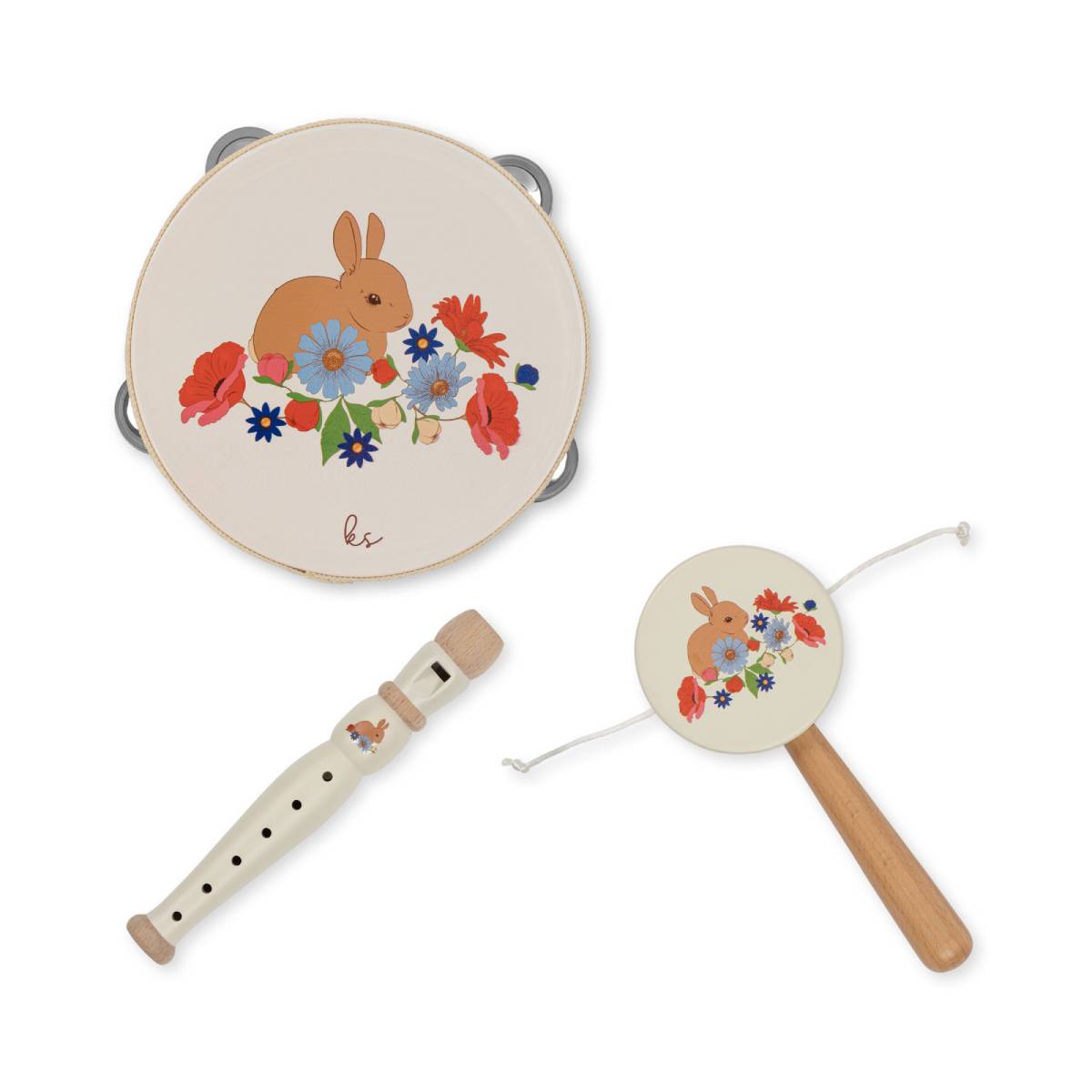 Wooden Musik Set Bunny aus Buchenholz von Konges Slojd kaufen - Spielzeug, Geschenke, Babykleidung & mehr