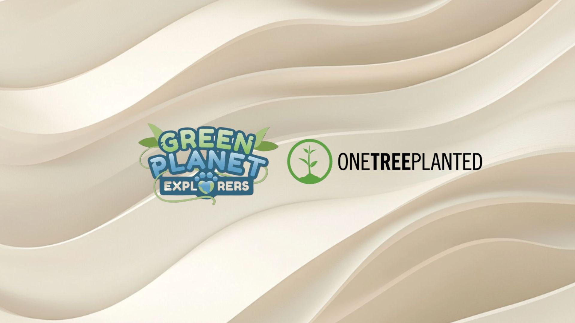 Banner mit den Logos von Green Planet Explorers und OneTreePlanted