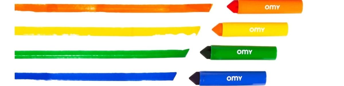 Bunte Wachsmalstifte von OMY – ideal für kreatives Malen & Schreiben