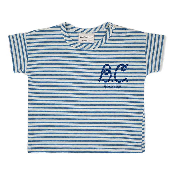 Baby Blue Stripes T-Shirt - kurzarm aus Bio Baumwolle