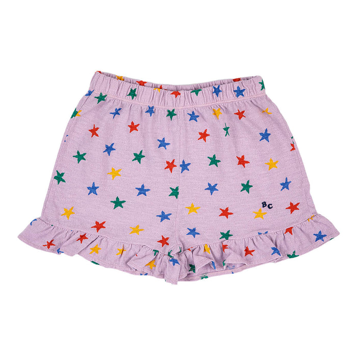 Stars Ruffle Shorts - Rüschenshort mit All-Over-Print aus 100% Bio Baumwolle