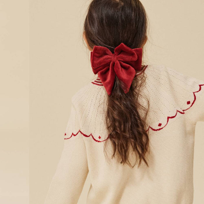 Velvet Bowie Hair Clip - Haarspange mit Samtschleife aus recyceltem Polyester