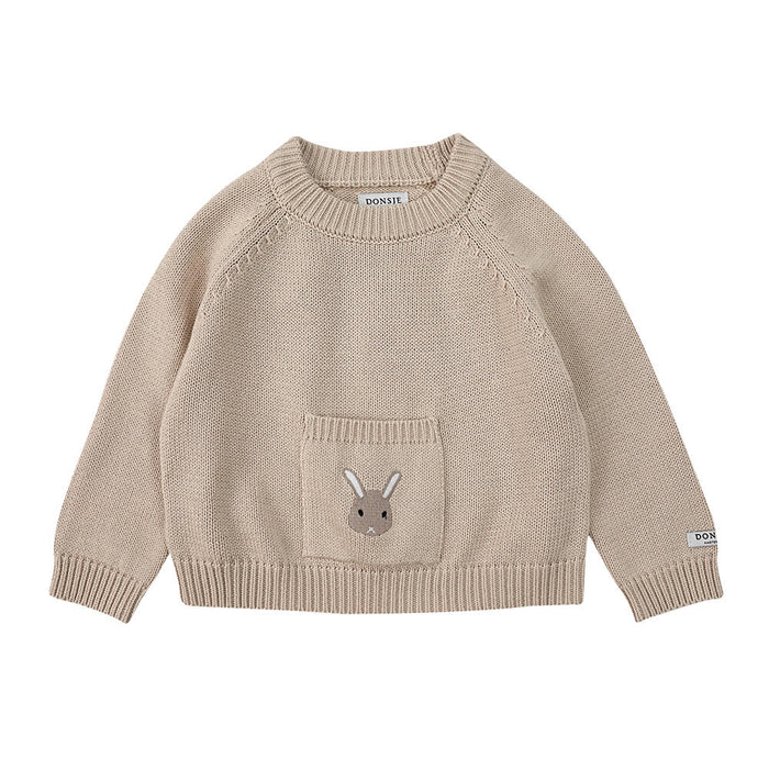 Loeke Sweater - Strickpullover mit Tasche aus 100% Baumwolle