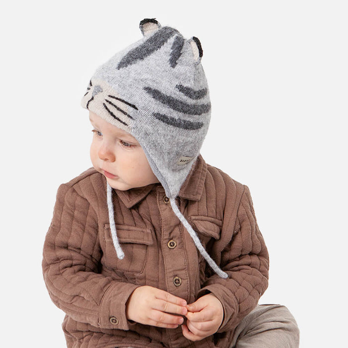 Baby Earflap Katzen - Mütze zum Binden aus recyceltem Polyester Modell: Daysam von Barts kaufen - Kleidung, Babykleidung & mehr