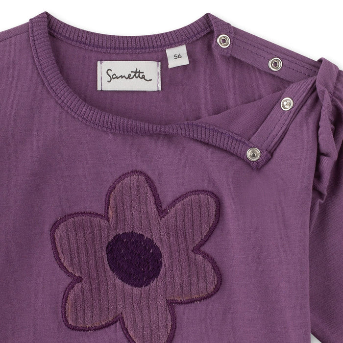 Baby Longsleeve Blume aus 100% Bio - Baumwolle von Sanetta kaufen - Kleidung, Babykleidung & mehr