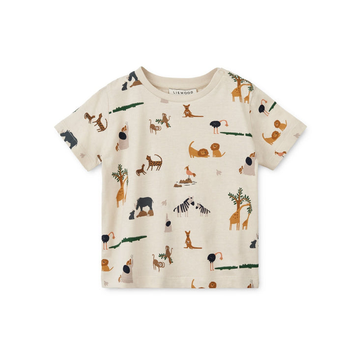 Baby Printed Shortsleeve T-shirt aus 100% Bio - Baumwolle GOTS Modell: Apia von Liewood kaufen - Kleidung, Babykleidung & mehr