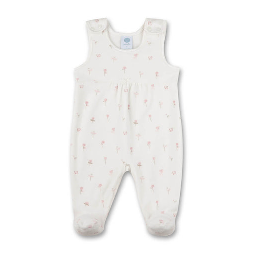 Baby Strampler Nickistoff mit Blümchen - Print aus Bio - Baumwolle von Sanetta kaufen - Kleidung, Babykleidung & mehr