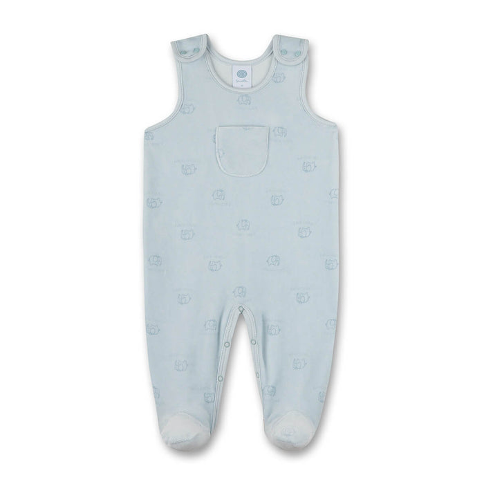 Baby Strampler Nickistoff mit Elefanten Print aus Bio - Baumwolle von Sanetta kaufen - Kleidung, Babykleidung & mehr