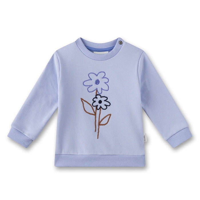 Baby Sweatshirt Blumen aus GOTS Bio - Baumwollmix von Sanetta kaufen - Kleidung, Babykleidung & mehr