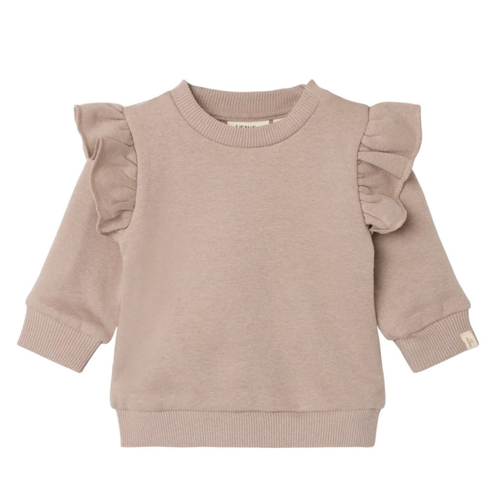 Baby Sweatshirt mit Rüschen aus Bio - Baumwolle von Lil' Atelier kaufen - Kleidung, Babykleidung & mehr