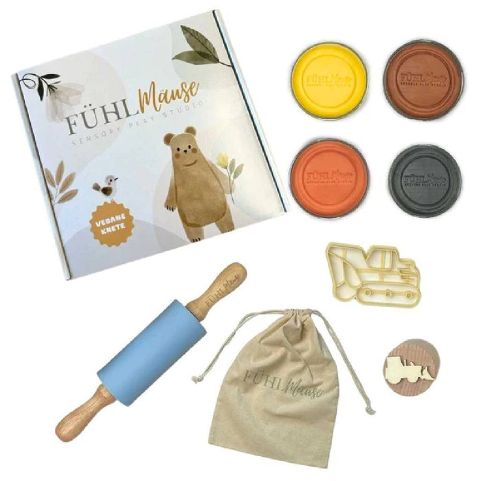 Baustelle Knet Set - vegane Knete von Fühlmäuse kaufen - Spielzeug, Geschenke, Babykleidung & mehr