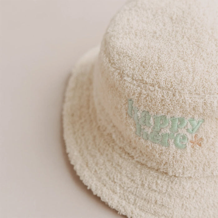 Bucket Hat Happy Here aus 100% Baumwolle von Hejlenki kaufen - Kleidung,, Babykleidung & mehr