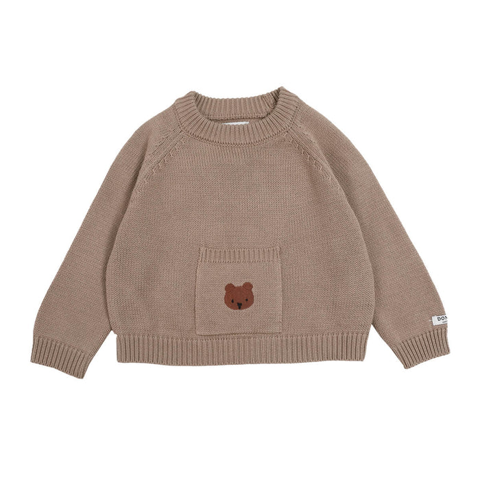 Loeke Sweater - Strickpullover mit Tasche aus 100% Baumwolle