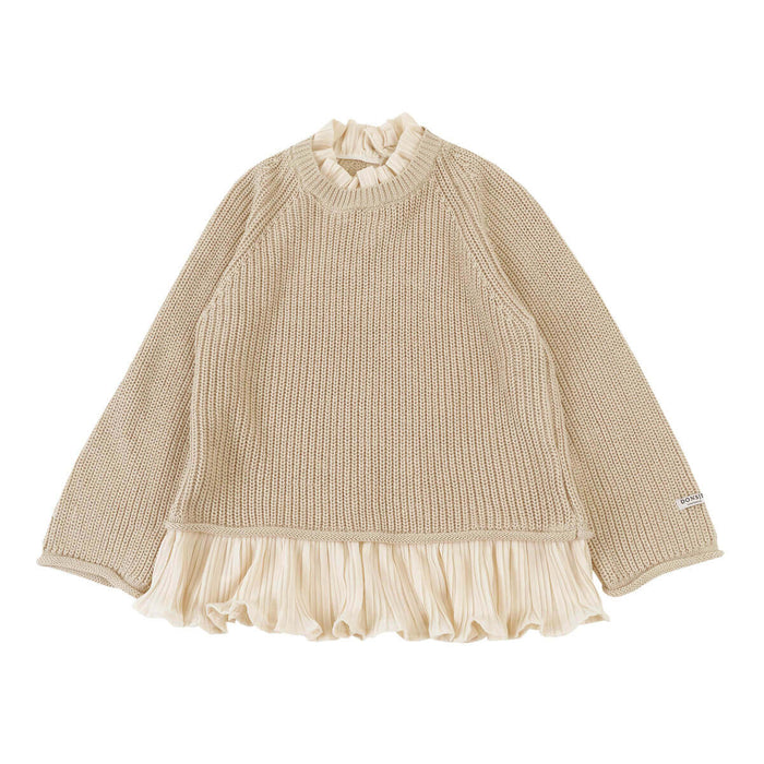 Irene Sweater - Strickpullover mit Blusenlayer aus Baumwolle