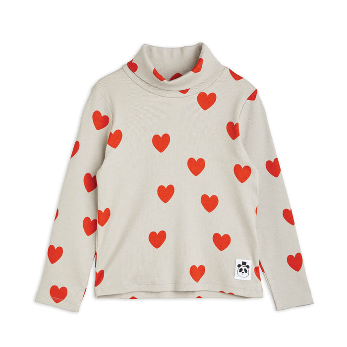 Hearts Langarm T-Shirt mit Rollkragen aus GOTS Bio Baumwolle von mini rodini kaufen - Kleidung, Babykleidung & mehr