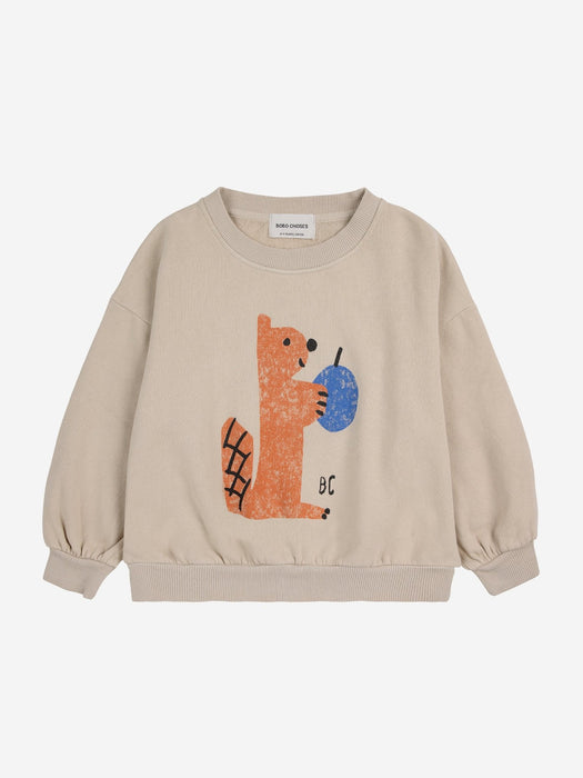 Hungry Squirrel Sweatshirt aus recycelter Baumwolle von Bobo Choses kaufen - Kleidung, Babykleidung & mehr