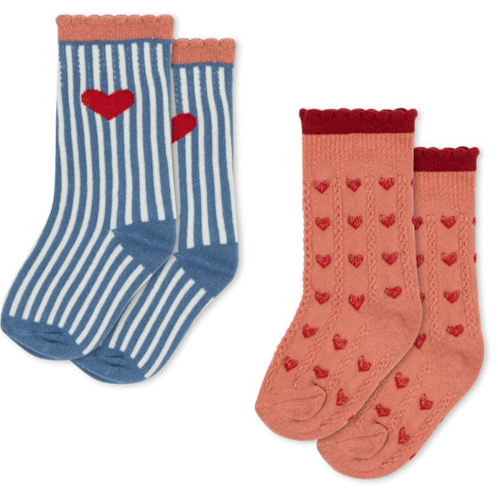 Jacquard Frill Socks 2er Pack aus Bio - Baumwolle von Konges Slojd kaufen - Kleidung, Geschenke, Babykleidung & mehr